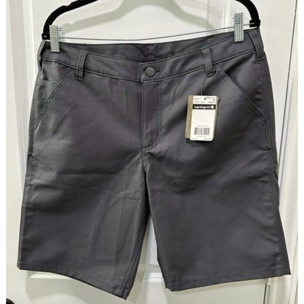 NWT Carhartt Womens 12 Regular Original Fit Work Shorts Gray Cargo Pocket 103103